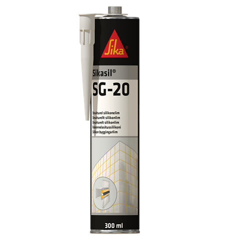 SIKA SIKASIL SG-20 SILICONE AHESIVE 300ML CARTRIDGE BLACK