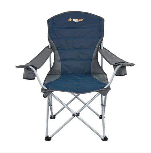 OZTRAIL DELUXE ARM CHAIR BLUE