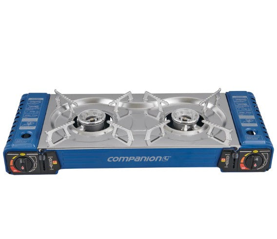COMPANION DOUBLE BUTANE STOVE WITH HOTPLATE