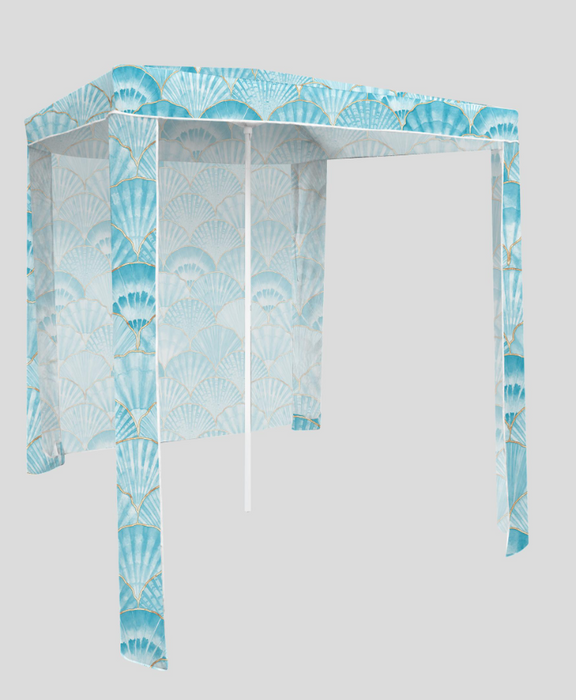 GOOD VIBES SEA SHELL BEACH CABANA PLOYESTER W BACK WALL 180X180CM