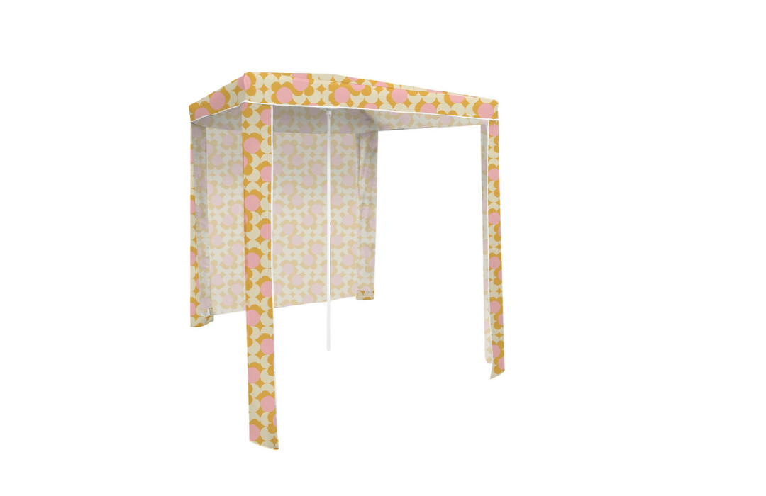 GOOD VIBES RETRO DOT BEACH CABANA POLYESTER W BACK WALL 180X180CM