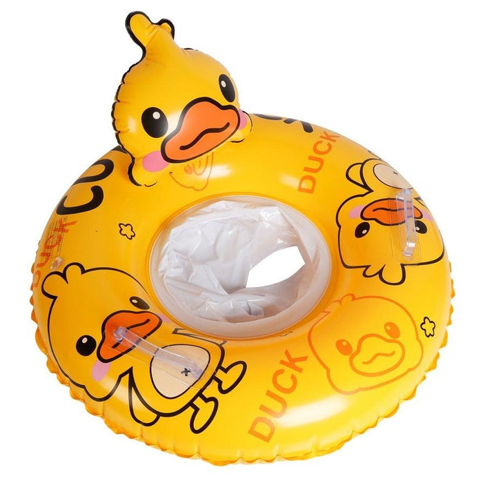 KIDS INFLATABLE SWIM RING WITH SEAT - 56CM DUCK
