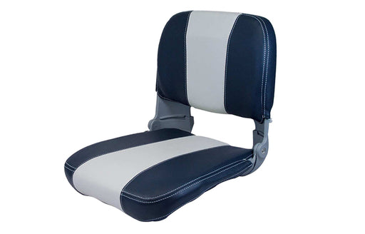 SS48 PADDED FOLDING BOAT SEAT DARK BLUE/OFF WHITE
