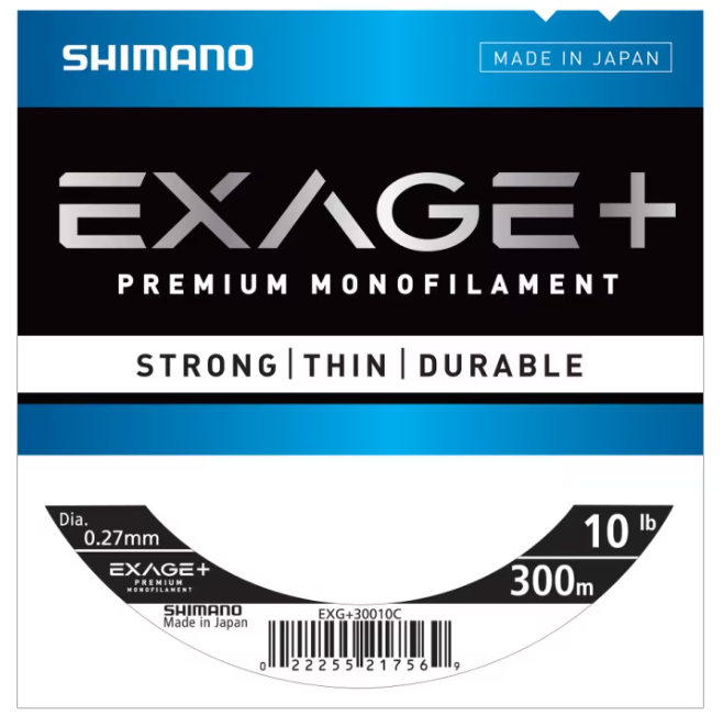 SHIMANO EXAGE+ MONO 0.255MM [LG:300M WT:10LB]