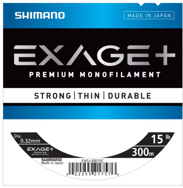 SHIMANO EXAGE+ MONO 0.305MM [LG:300M WT:15LB]