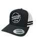 ADVENTURE LEGENDS STRIPED TRUCKER CAP BLACK/WHITE