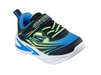 SKECHERS S LIGHTS FLEX-GLOW ULTRA BLACK/BLUE/LIME [SZ:6]