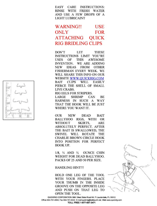 BAIT BRIDLE CLIP [SZ:SMALL - 25PK]