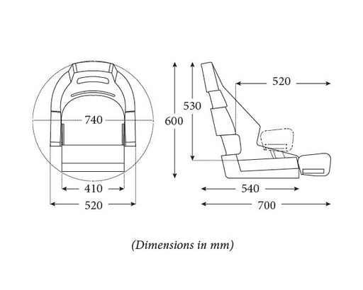 SEAT RM52 FLUP-UP COGNAC OG/ BROWN
