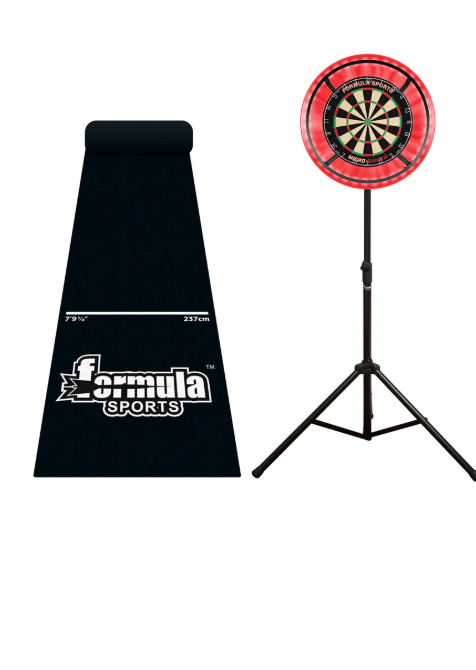 DARTS SET-UP BUNDLE PACK W SURROUND [CLR:RED]