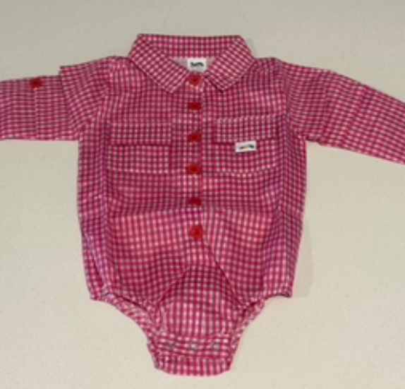RUGRAT & CO. PINK GINGHAM ROMPER [SZC:6 MONTH]