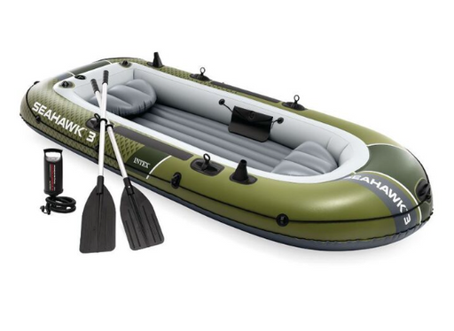 INTEX SEAHAWK 3 BOAT SET WITH ALUMIINUM OARS  295X137X43
