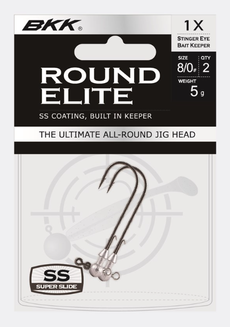 BKK ROUND HEAD ELITE STINGER JIGHEAD [SZ:8/0 WT:5G]