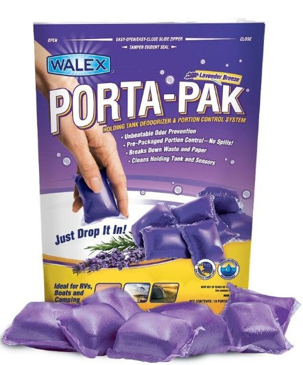 TOILET CHEMICALS PORTA PAK WALEX LAVENDER BREEZE SACHETS 