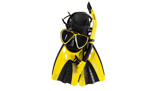 CRESSI TONGA MSF SET BLACK/YELLOW [SZ:S/M 4.5-8.5]