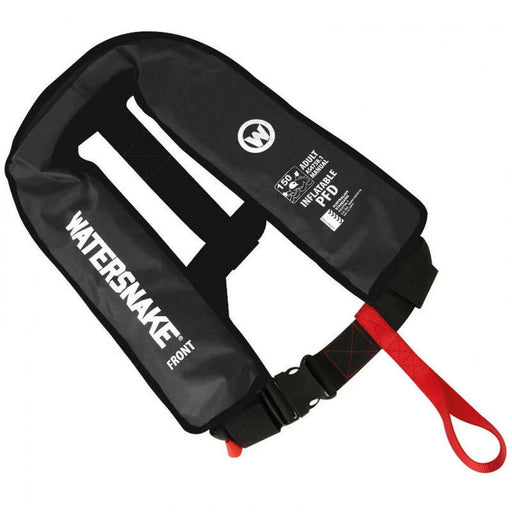WATERSNAKE INFLATABLE LIFEJACKET LVL 150 BLACK ADULT 40KG