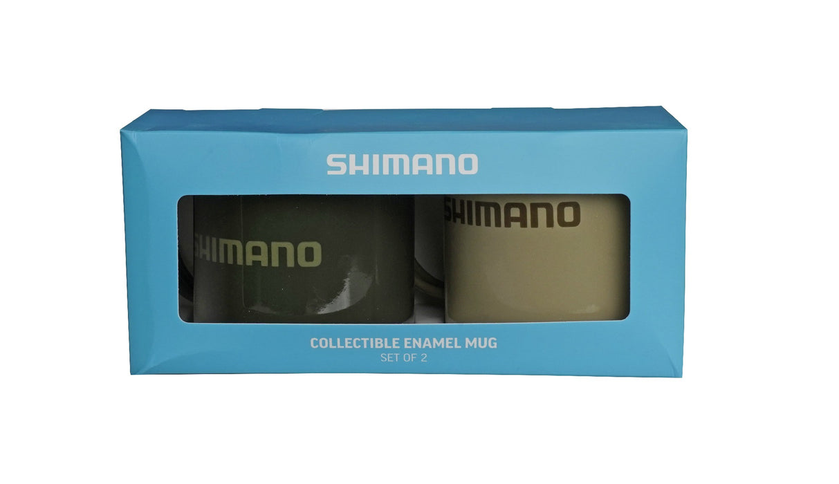 SHIMANO 2PC ENAMEL MUG PACK