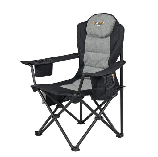 OZTRAIL BIG BOY ARM CHAIR - BLACK