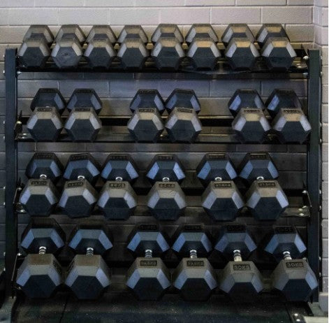 RINGMASTER HEX RUBBER DUMBBELL [WT:9KG]