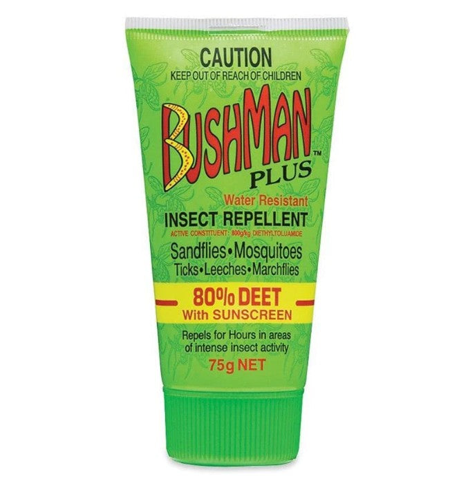 BUSHMAN REPELLENT PLUS 75G GEL 80% DEET WITH SUNSCREEN