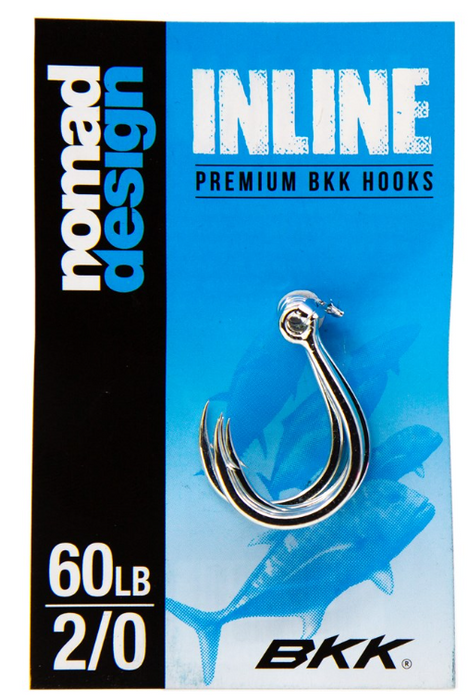 NOMAD INLINE EYE SINGLE HOOKS [SZ:2/0]
