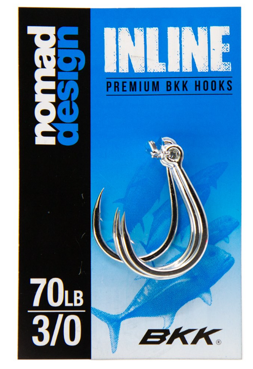 NOMAD INLINE EYE SINGLE HOOKS [SZ:3/0]