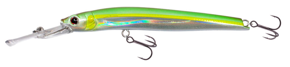 NOMAD STYX MINNOW 95 SLOW FLOAT [CLR:CHARTRUESE STRIPE AYU]