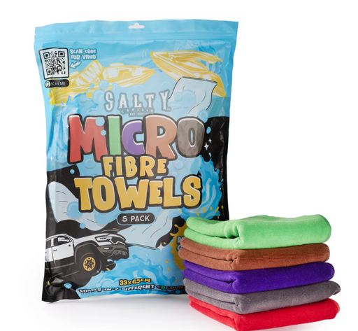 SALTY CAPTAIN 5 PC MICROFIBRE TOWEL PACK 