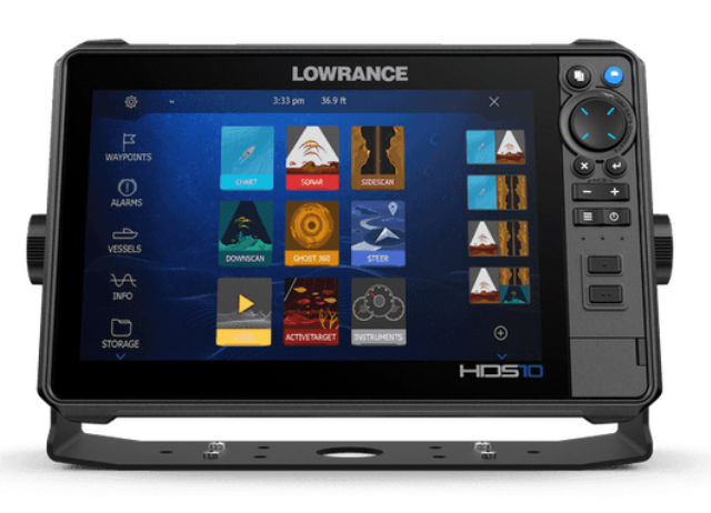 LOWRANCE HDS-10 PRO WITH ACTIVE IMAGING HD 3-IN-1 TRANSDUCER.  