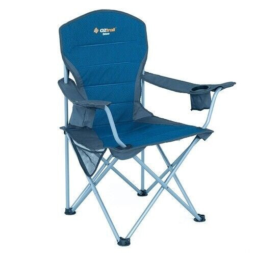 OZTRAIL DELUXE ARM CHAIR BLUE
