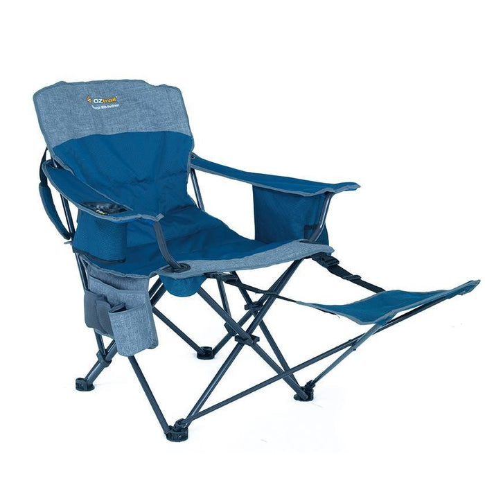 OZTRAIL MONARCH ARM CHAIR WITH FOOTREST